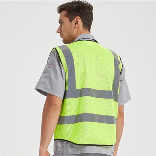 High Visibility Reflective Safety Vest with Pockets for Men Women - size: XX-Large