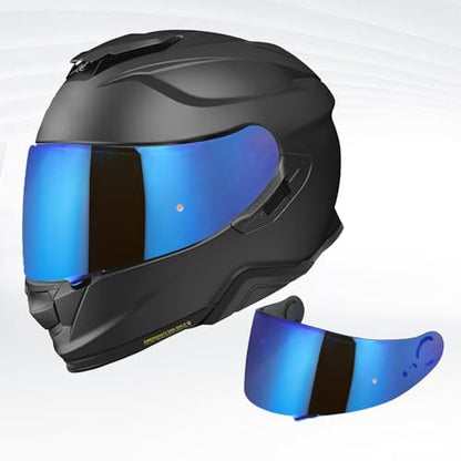 GT Air Visor Repalcement for GT Air 2, Outer Face Helmet Shield Compatible with CNS-1/Neotec/TC-5/TC-9 Accessories (Chrome Blue) - color: Chrome Blue