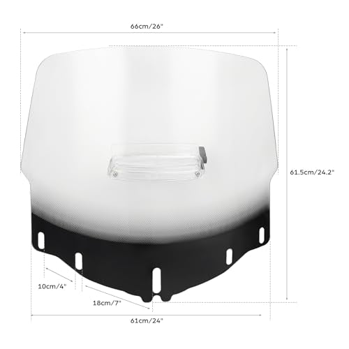 Green-L Clear Windshield with Air Vent Fit for Honda Goldwing 1800 2001-2017 GL1800 Protector Windscreen - color: Style A