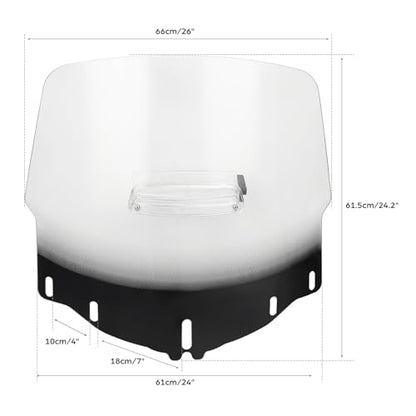 Green-L Clear Windshield with Air Vent Fit for Honda Goldwing 1800 2001-2017 GL1800 Protector Windscreen - color: Style A