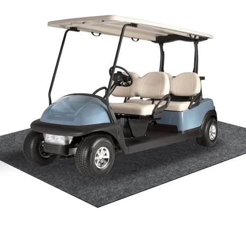 4.9 x 9.2 ft Garage Floor Mat for Under Car & Golf Cart, Oil Spill Mat to Protect Floor from Drips, Spills, Stains & Splashes - Garage Rugs for Garage, Shop & Parking