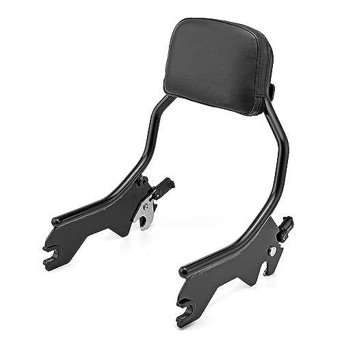 Mofun Short Passenger Backrest Sissy Bar Compatible with Harley Softail Street Bob FXBB,Heritage Classic FLHC FLHCS,Deluxe FLDE,Softail Slim FLSL 2018-2025,Gloss Black