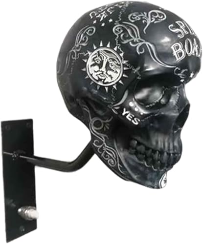 Skull Helmet Holder Wall Mount – Durable Helmet Stand for Motorcycle Gear – Adjustable Storage Rack for Home, Garage & Bikers,1,A - color: A