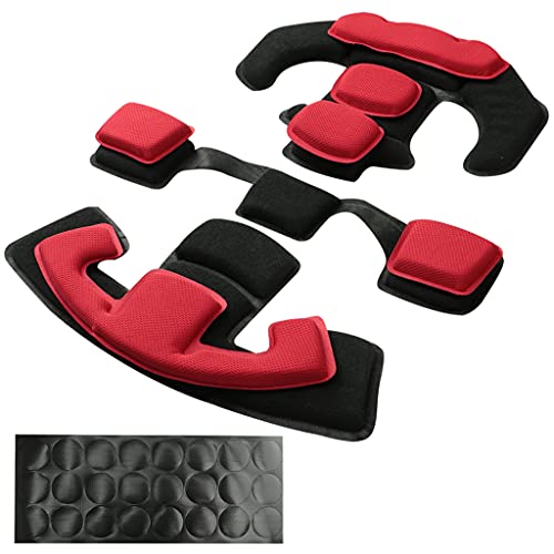 Tactical Helmet Pads - Universal Replacement Internal Memory Foam Pad Inserts for ACH, MICH, EXF Helmets - color: Red-1st