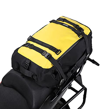 Rhinowalk Motor Saddle Bag Motorcycle Pannier Bag Waterproof Multifunctional Rear Rack Trunk Seat Bag(Yellow, 30L)