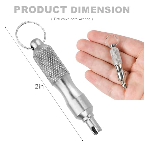 2 PCS Tire Valve Core Removal Tool, Rust Proof Stainless Steel Valve Core Puller Tire Stem Remover, Portable Valves Stem Repair Install Accessory for Car Truck Motorcycle