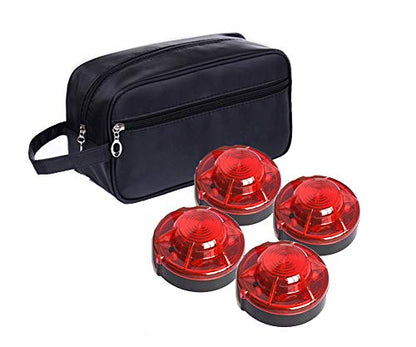 Tumecos Emergency Flare Alert Warning Signal Caution Light LED Beacon Pro with Magnetic Base for Vehicle (Red 4) - color: Red 4