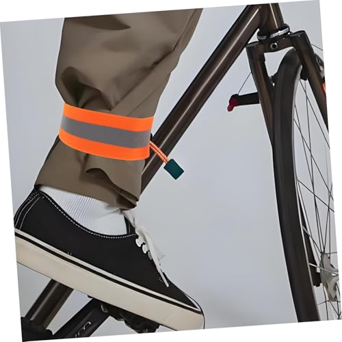 Kisangel 4pcs Adjustable Elastic Arm and Leg Bands for Night Cycling Running and Walking Enhanced Safety Gear for Outdoor Activities