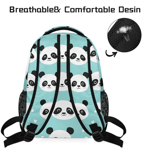 Kids Backpack for Boys Girls, Large Capacity College School Bag Bookbag Cute Panda Casual Travel Daypack - color: Cute Panda