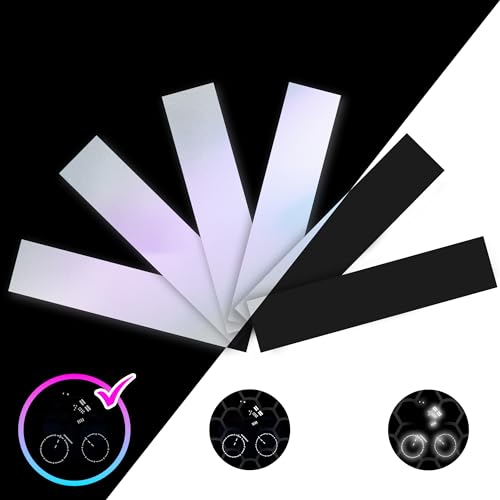 LOOM Reflective Stickers for Helmet | 6pcs Engineer Black | Similar to 3M Reflective Tape | Bike Reflectors for Night Riding, Mailbox reflectors | Waterproof hi vis Decals for Car, Trailer - color: Engineer_black