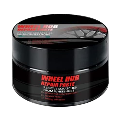 Wheel Cream, 50g Rim Scratch Repair Kit, Swirl Remover with Applicator Sponge Easy Buffing Care Design for Vehicles Trucks Rv Motorcycles Marine Auto Detailing Car