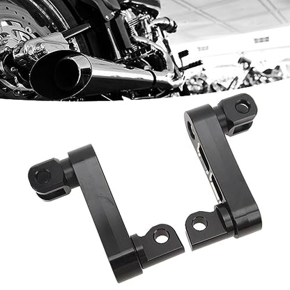Foot Peg Highway Bracket Adjustable Foot Peg Extension Bracket Compatible with Motorcycles for Riders and Passengers - color: Black and White