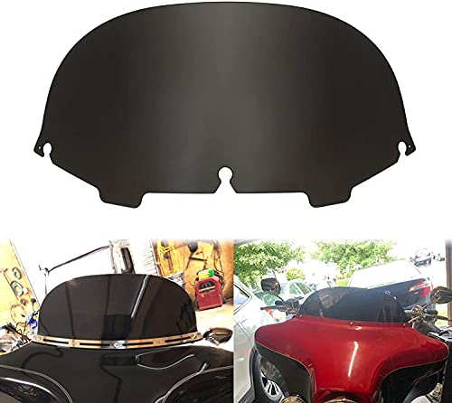 4" Black Tint Round Windshield Windscreen Wind Splitter Compatible for Harley Davidson Touring Street Glide Electra Glide FLHT FLHTC FLHX Superior Glide,Tri-Wheel Glide 1996-2013