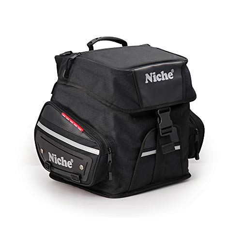 Niche Motorcycle Tail Bag Travel Luggage, Weather Resistant Touring Seat Bag for Sports Bike and Street Bike, Motorcycle Rear Bag Shoulder Bag, Universal Type NMO-2215