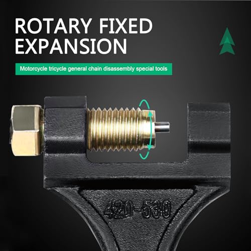 1 PC Motorcycle Chain Breaker, 420-530 Roller Chain Breaker Tool, Metal Single Strand Breaking Tool, for Small Roller Chains of Models 420, 428, 520, 525, 528, and 530 (Black)