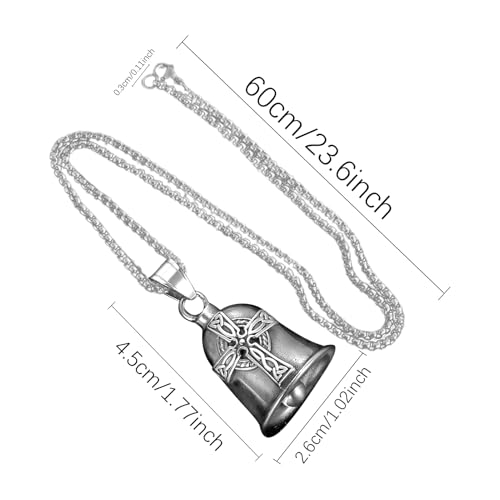 Protective Metal Accessory - Motorcycle Bell, Unique Legend Biker Riding Bell Hanger | Keychain Motorcycle Bells with - color: necklace