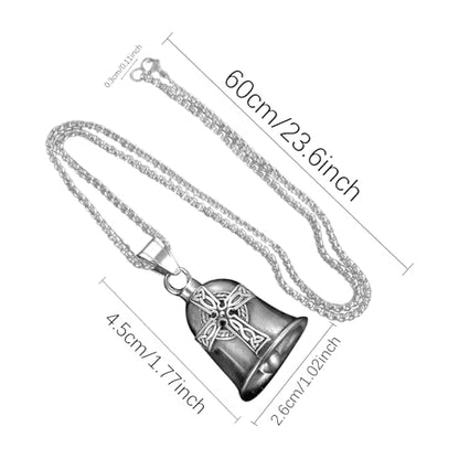 Protective Metal Accessory - Motorcycle Bell, Unique Legend Biker Riding Bell Hanger | Keychain Motorcycle Bells with - color: necklace