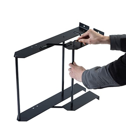 HD Garage Detachables Storage Detach Depot Wall Mounting Luggage Rack for Harley Touring Road King, Electra Glide, Street Glide Tour Trunk Pack Pak, Metal, Black