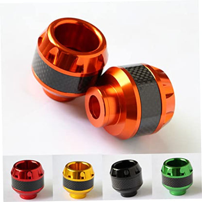 OUNONA 1pair Motorcycle Crash Sliders Aluminum Alloy Wheel Protector Front Fork Cups for Electric Mopeds Design Red Finish Reduces Collision Impact Fits Motorcycles