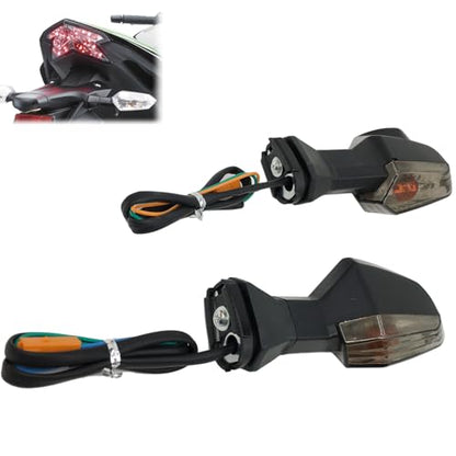 Motorcycle Turn Signal Indicator Light Blinker Blub Lamp Compatible With KAWASAKI Z250 Z300 Z750 Z800 Z1000 Versys 650/1000 For Ninja 250 300 400 650 ER-6F ER-6N (Smoke) - color: Smoke