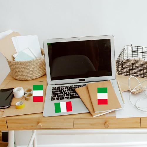 4 PCS Flag Stickers - Italy Flag Stickers Decals for Cup Computer Laptop Car Bumper Window Helmet Musical Instrument with Smooth Surface - size: Italy