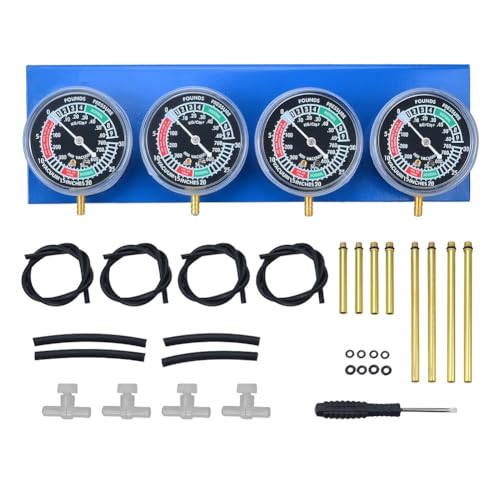 Motorcycle Carburetor Synchronizer Tool; Carb Synchronizer Tool with 4 Gauge; Vacuum Carb Sync Tool for 2 Cylinder or 4 Cylinder - color: 4 Gauges