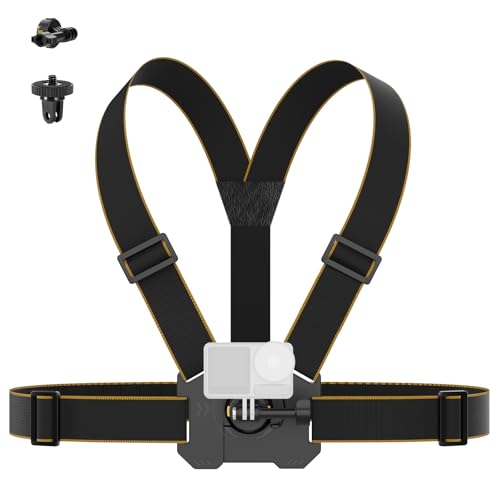 NEEWER Chest Mount Harness for Action Camera,Adjustable Hand Free Chest Strap Compatible with GoPro Hero DJI Osmo Insta360,Magnetic Release Action Camera Chest Mount for Point of View Video Vlog,GP25 - style: GP25 Accessory