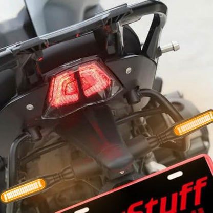 Kinstecks 4PCS Motorcycle Indicators Flowing Turning Indicators Turn Signal Lights 12V 36 LEDs for Motorcycle Motorbike Scooter Quad Cruiser Harley Kawasaki Yamaha Suzuki Off Road-Clear Shell