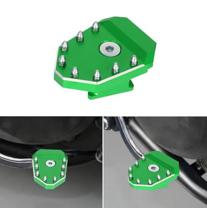 Motorcycle Brake Pedal Green Rear Foot Extension Pedals Motorcycle Rear Pedals Footbrake Lever Pedal Enlarge Extension Pad Aluminum Alloy Compatible With KLR650 2008-2025 - color: Green