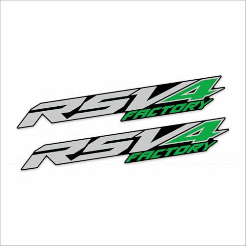 Motorcycle Rear Fairing Reflective Sticker Decals- Waterproof Decal Compatible with Aprilia RSV4 2021-2024 (Gray-Green) - color: Gray-green