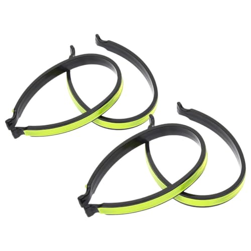 Milisten 4pcs Reflective Cycling Trouser Clips Elastic Bike Riding Gear for Night Safety Trousers Straps for Increased Visibility Reflective Bands for Cyclists