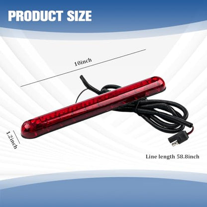 Car Third Brake Light Strip, 24 LED DC12V High Mount Waterproof Vehicle Brake Tailgate Lamp Strip Bar, Automotive Rear Warning Signal Stop Light, Universal for Sedan RV Truck