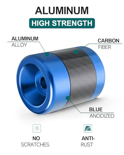 MoKitDora Motorcycle Frame Sliders Aluminum Alloy 3/8"-16 Thread for Harley 1.25" Saddlebag Guard Highway & Flat-out Crash Bar, Blue - color: Blue