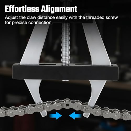 ChgImposs Chain Breaker Tool for #100–#200 Roller Chains – Heavy Duty High Carbon Steel 2-Claw Connecting Puller for Motorcycle, Bicycle, Go-Kart & ATV Chain Repair