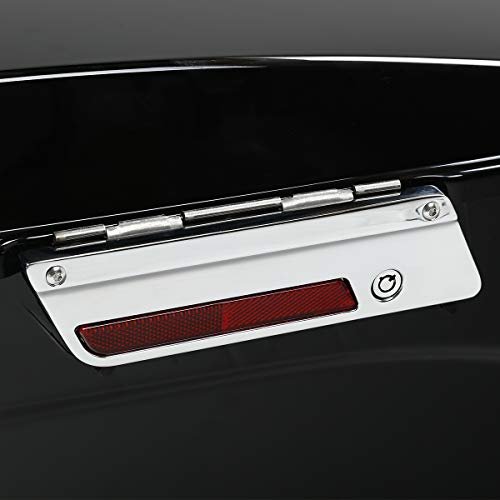 TCMT Hard Saddle bags Trunk w/Lid Latch Key & Liners Carpet Insert Fits For Harley HD Touring CVO Road Glide Road King Street Glide Electra Glide Ultra Classic 1994-2013 - color: Vivid Balck Chrome Latches#A