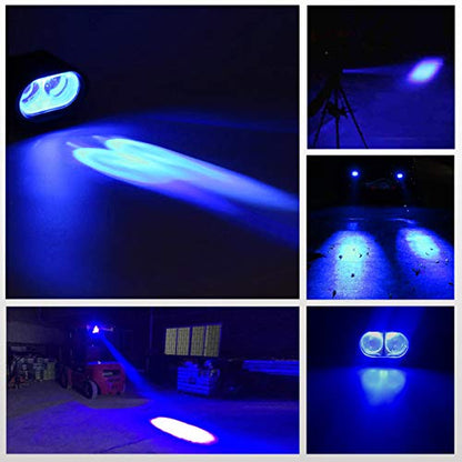 20W Forklift Blue Safety Light Warehouse Forklift Lights Safe Warning Light 4D Len LED Motorcycle Lights Blue Fog Driving Lights Heavy Duty LED Work Light(Pack of 2)