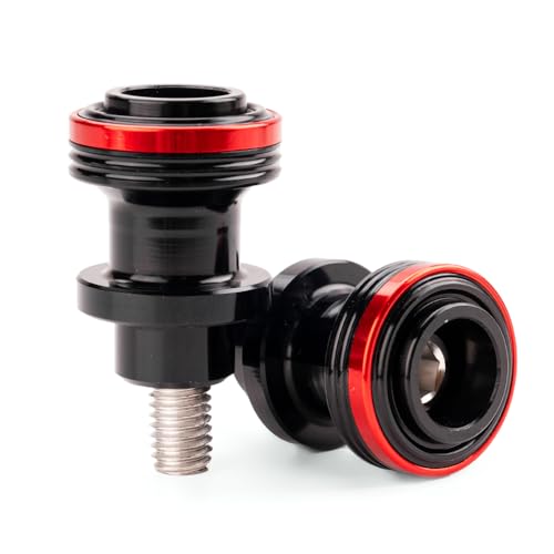 M8 Swingarm Spools Sliders, CNC Billet Aluminum Universal Paddock Rear Stand Screws Bobbins, Fits for CBR600RR CBR1000RR, GSXR600/750/1000, ZX6R ZX10R Z650 Z900, SV650,S1000RR– 2 PCS (Red) - color: Red