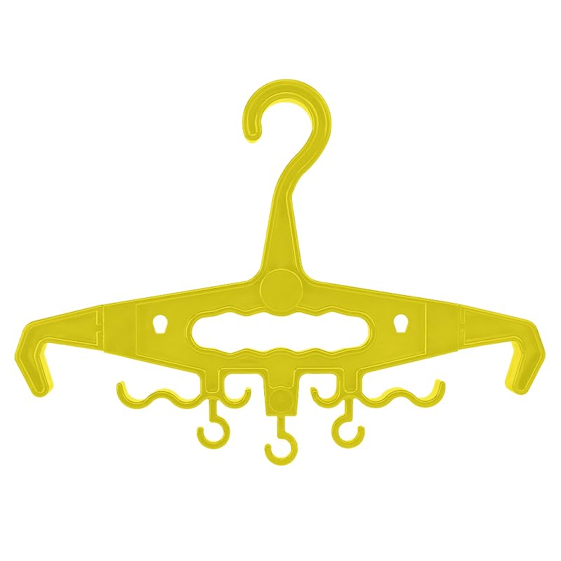 YOZWOO Heavy Duty Plastic Hangers - Detachable Hook, Non-Slip Thick Hanger & Plastic Hanger for Police Vests, Military Gear, Wetsuits & Diving Equipment, Clothes Hangers Plastic (Yellow) - color: Upgraded Yellow