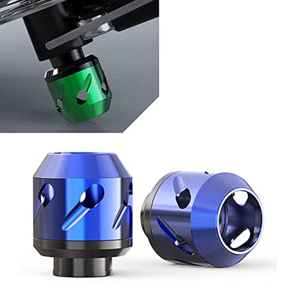 CNC Front Fork Frame Sliders Wheel Crash Protector Anti Crash Falling Protection Universal For Motorcycle Dirt Pit Bike(Blue)
