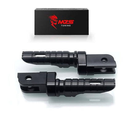 MZS Motorcycle Foot Pegs Front 360° Roating Rider Footpegs Rest Pedal Black CNC Compatible with F900R, F900XR, Rninet, R nine T Scrambler/Pure, S1000R, S1000RR - size: F900R, F900XR, Rninet, S1000R, S1000RR