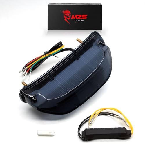 MZS Motorcycle Tail Light, LED Integrated Turn Signal Blinker Brake Taillight Smoke Compatible with CBR600RR 2013-2023 - size: CBR600RR