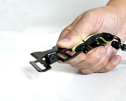 MELOTOUGH Firefighter Glove Strap | Glove Holder Clip with Glove Leash Swivel Snap Hook,Reflective for Quick Access - color: Reflective Hi-vis Lime With Alligator Clip