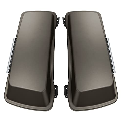 TCMT 5" Stretched Hard Saddlebags Fit For Harley Touring Electra Road Glide 1993-2013 - color: Pewter Denim Chrome Latches