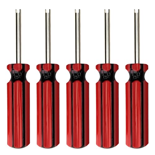 5Pcs Tire Valve Stem Removal Tool - Premium Single Heads Valve Core Remover,Great Tire Valve Tool for Schrader Valve Cores (5Pieces Single Heads Valve Tools)