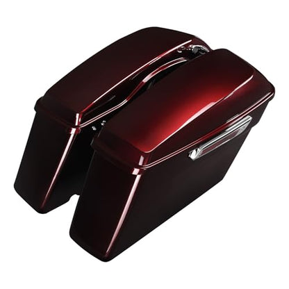 HR3 Twisted Cherry Hard Saddlebags Compatible with 2018-2019 Road Glide FLTRX 2018 Street Glide Special FLHXS Ultra Limited FLHTK Ultra Limited Low FLHTKL - color: Twisted Cherry