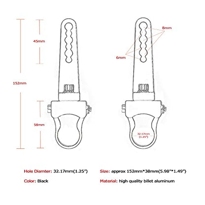 Tube Clamps Mounting Brackets for LED Light Bar Work Lights Fog Lights Off Road Lights Fit 1.25" Bull Bar,2pcs - size: 1.25"