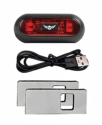 LED Motorcycle Helmet Light, Bike Bicycle Rear Red Safety Light, Helmet Light, Warning Tail Lights, Helmet Light for Night Riding with USB Chargeable Cable Small - style: Helmet Light- Version 1