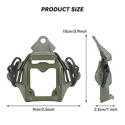 Tactical Helmet NVG Mount Shroud Steel Sports Camera Bracket Base for Fast Helmet - color: Green