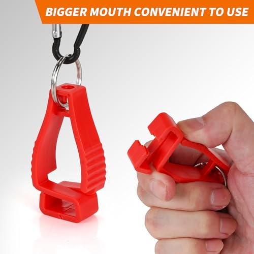 30 PCS Red Glove Clips for Work Glove Holders, Safety Clip Glove Keeper, Gloves Grabber Clips, Gloves Belt Clips for Worker Construction