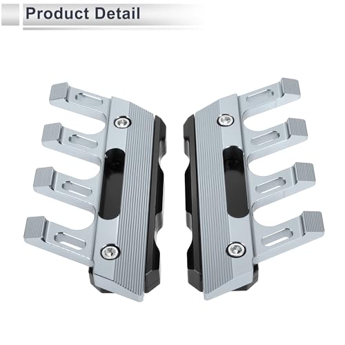 1 Set Motorcycle Fall Side Guard Front Fork Protector Front Fender Protection Mud Guards Side Guard Aluminum Alloy Titanium Tone